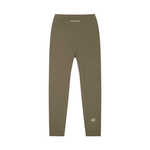 Leggings by Wolvyn Apparel, Standard Issue, olive high-waisted yoga leggings with back waistband logo