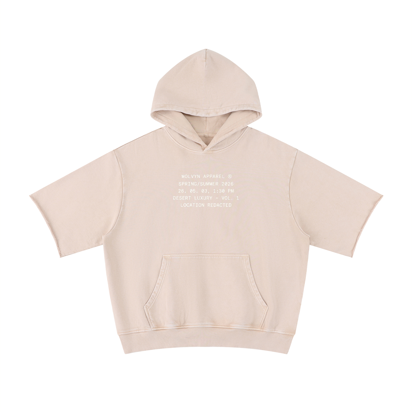 Wolvyn Apparel "Fahion House" Unisex Mineral Wash Short Sleeve Hoodie