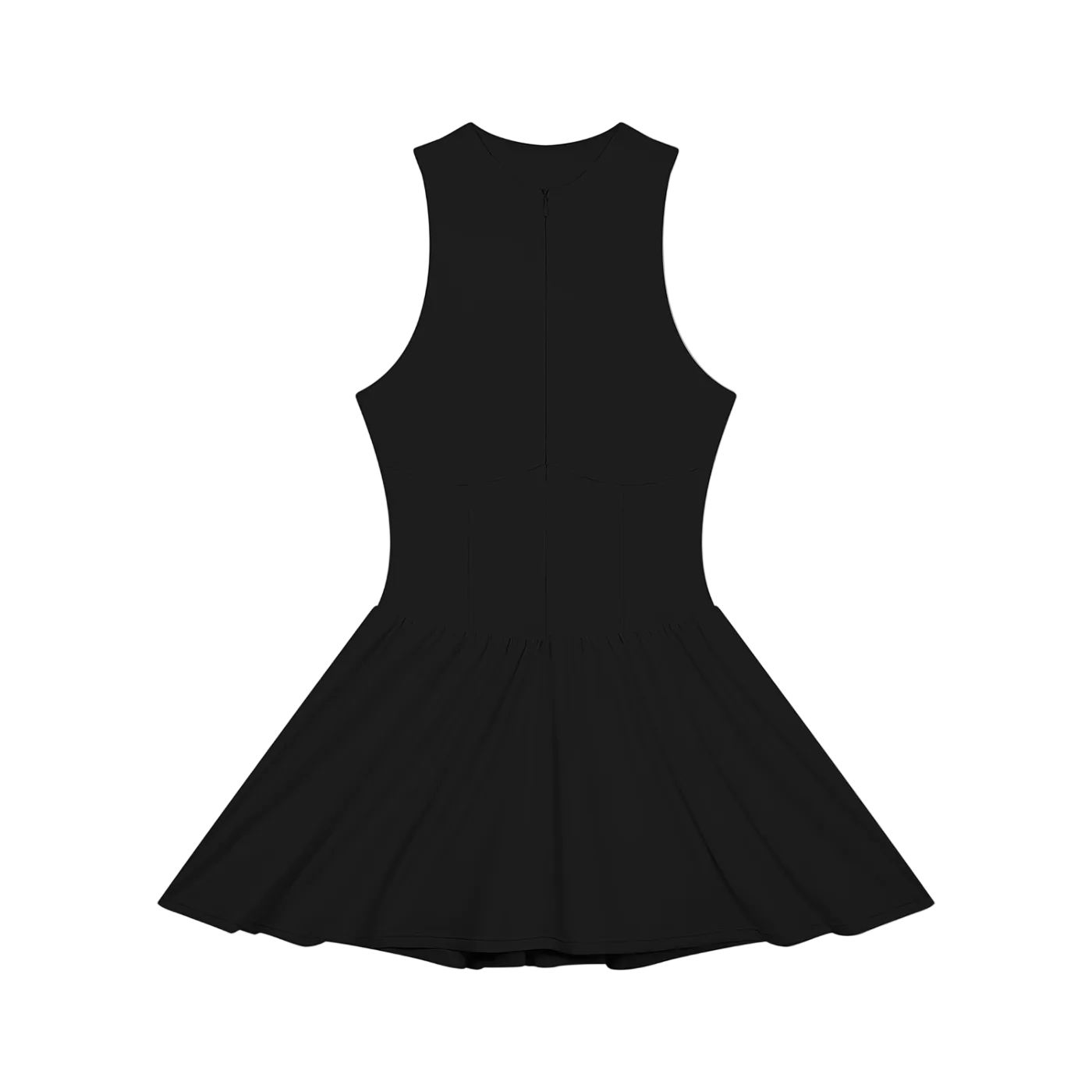 Wolvyn Apparel Women’s Ruched Sleeveless Full-Zip Dress