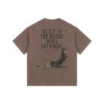 Built In The Desert by Wolvyn Apparel Vintage Washed Oversized Cotton T-Shirt - Wolvyn Apparel