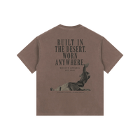 Built In The Desert by Wolvyn Apparel Vintage Washed Oversized Cotton T-Shirt - Wolvyn Apparel