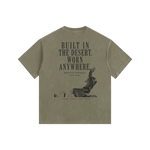 Built In The Desert by Wolvyn Apparel Vintage Washed Oversized Cotton T-Shirt - Wolvyn Apparel