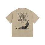 Built In The Desert by Wolvyn Apparel Vintage Washed Oversized Cotton T-Shirt - Wolvyn Apparel