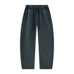 Wolvyn Apparel Foundations Layer 002 Unisex Barrel-Leg Fleece Sweatpants in Charcoal with Drawstring Waist and Side Pockets