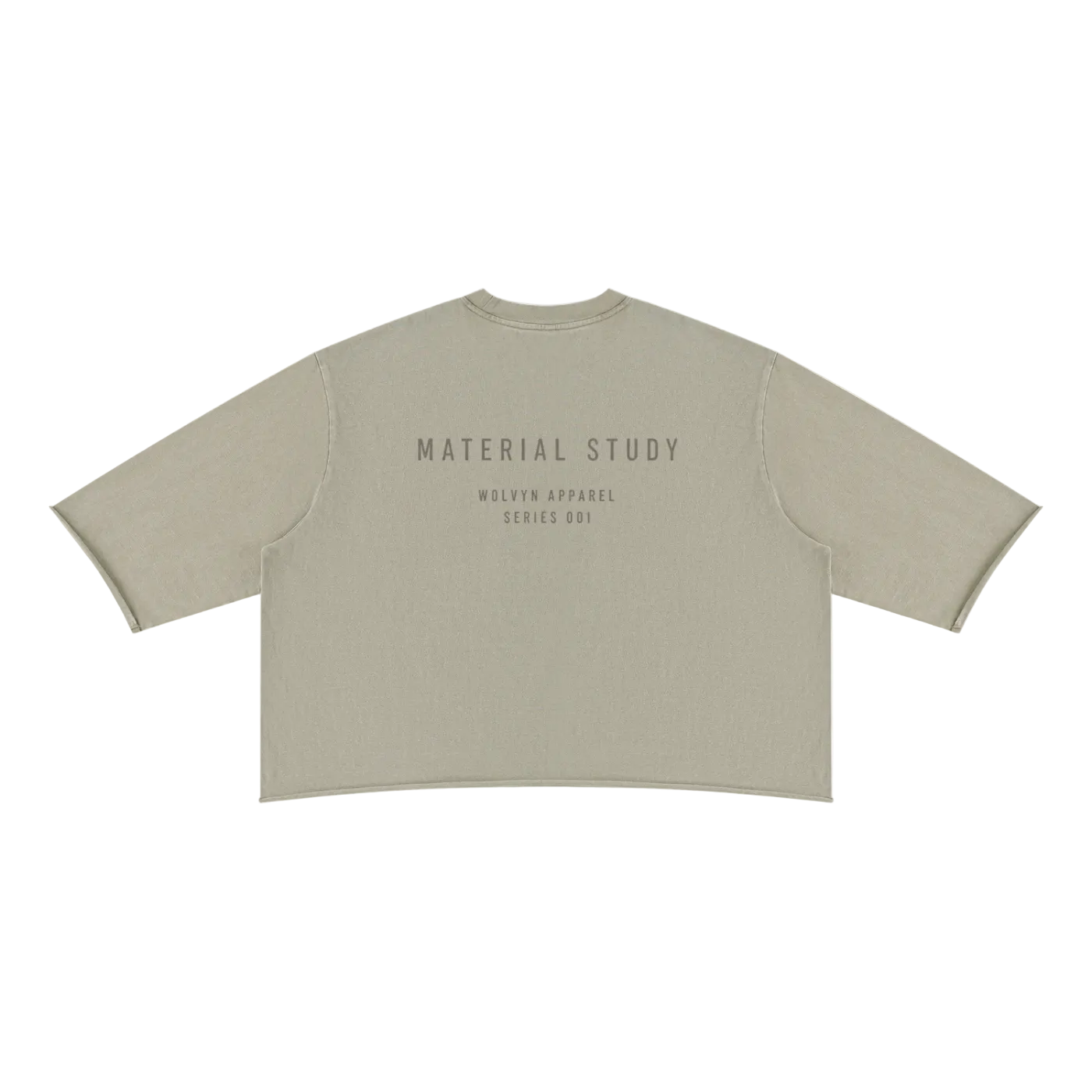 Wolvyn Apparel ‘Foundations’ Unisex Mineral Wash Raw Hem Boxy T-Shirt