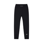Leggings, black Wolvyn Apparel Standard Issue high-waisted yoga leggings; back view with waistband logo.