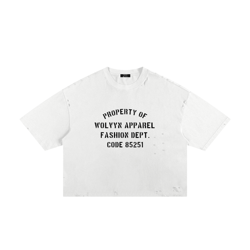 Classic Frayed Boxy Tee - Wolvyn Apparel