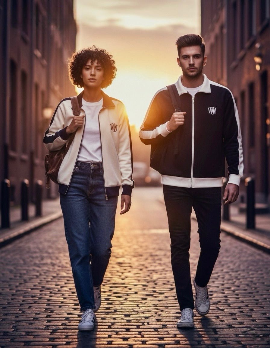 Contrast Trim Stand Collar Jacket - Wolvyn Apparel