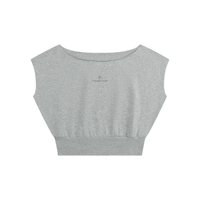 Wolvyn Apparel ‘Foundations’ Women’s Boatneck Raw Edge Crop T-Shirt
