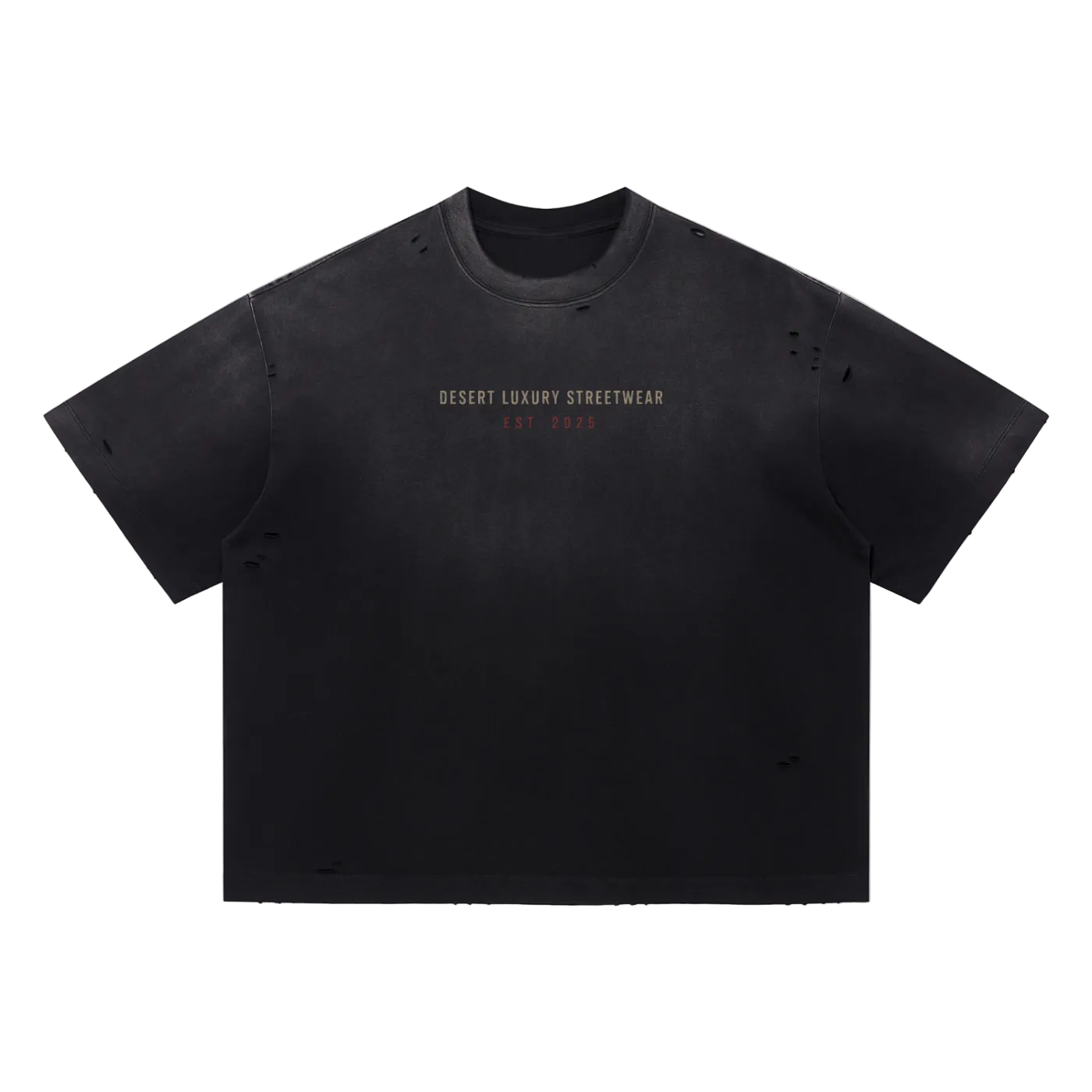 Wolvyn Apparel Vintage Washed Distressed Boxy Oversized T-Shirt