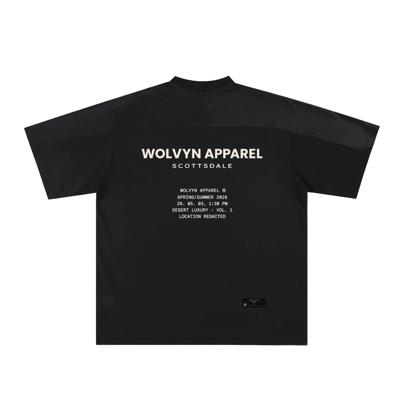 Wolvyn Apparel 'Area 480' Oversized Mesh V-Neck Soccer Jersey
