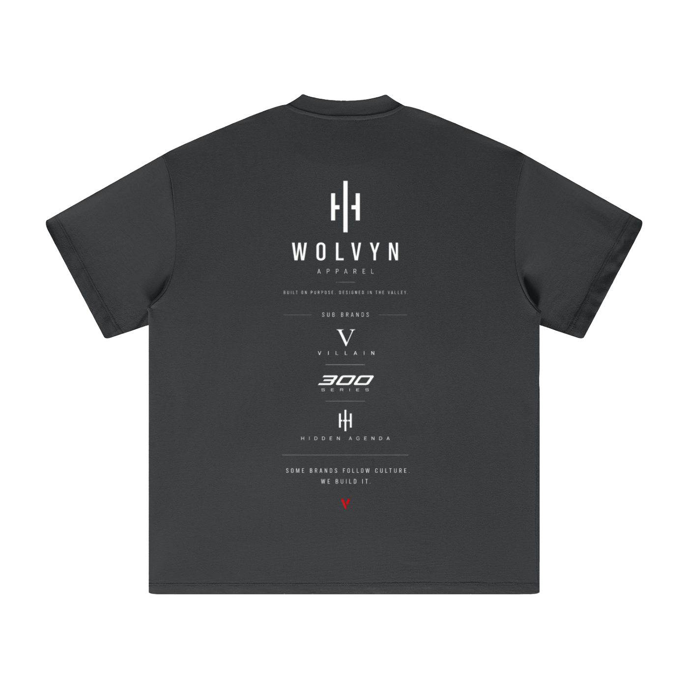 Wolvyn Apparel "Label - Black" Heavyweight Earth Tone T-Shirt