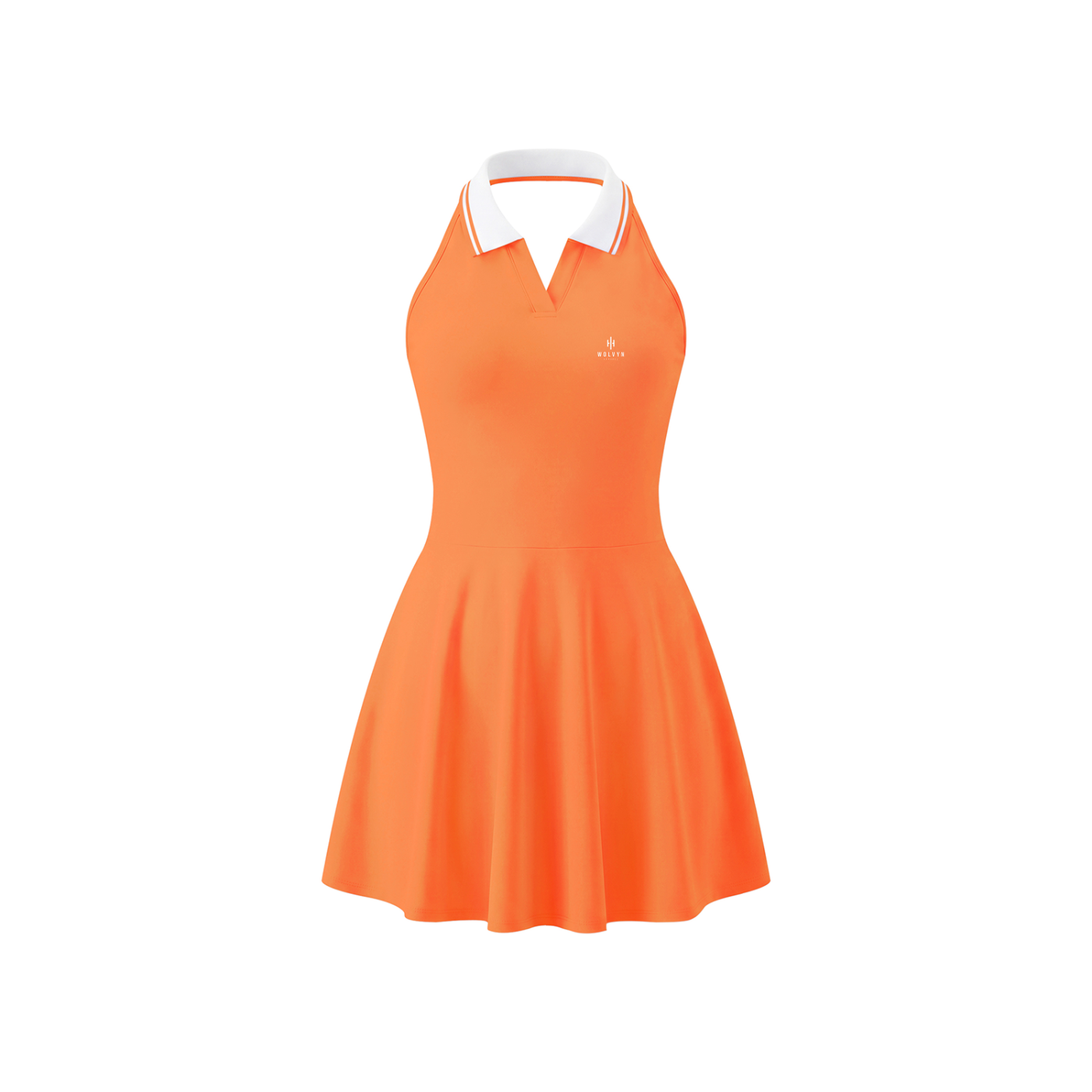 Wolvyn Apparel "Wolvyn Mark' Women's Collared Halter A-Line Tennis Dress