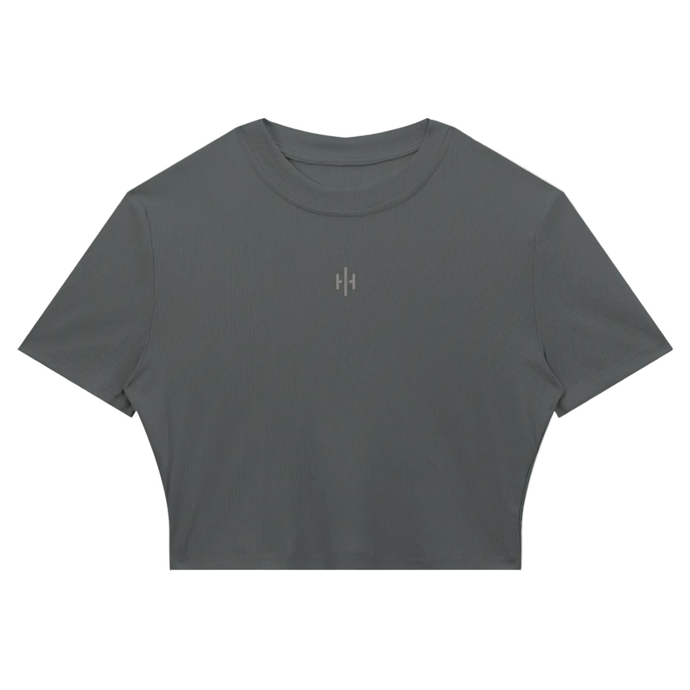Wolvyn Apparel Women's Slim Ribbed Crop T-Shirt