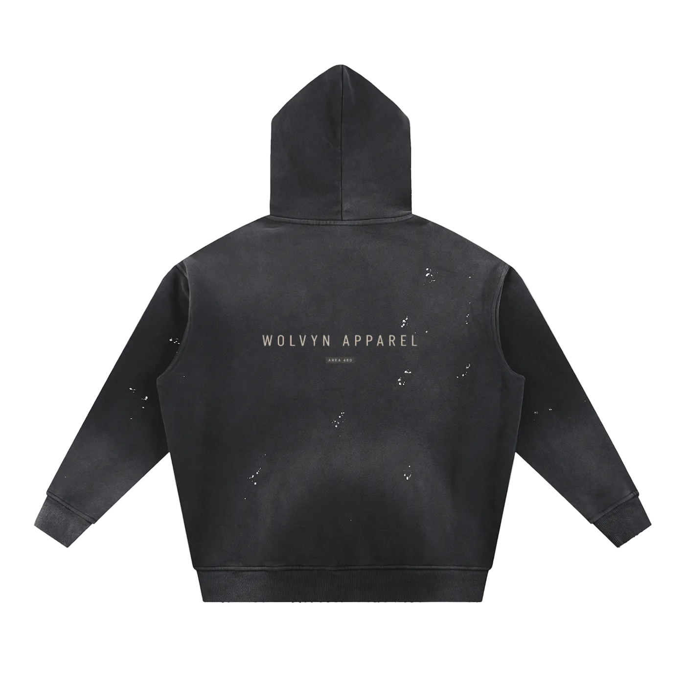Wolvyn Apparel ‘DLS’ Vintage Washed Frayed Fleece Hoodie