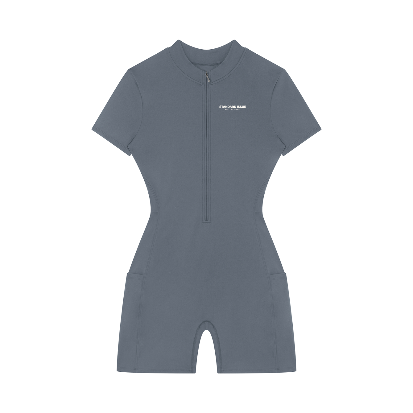 Wolvyn Apparel Women's Quarter-Zip Short Sleeve Romper