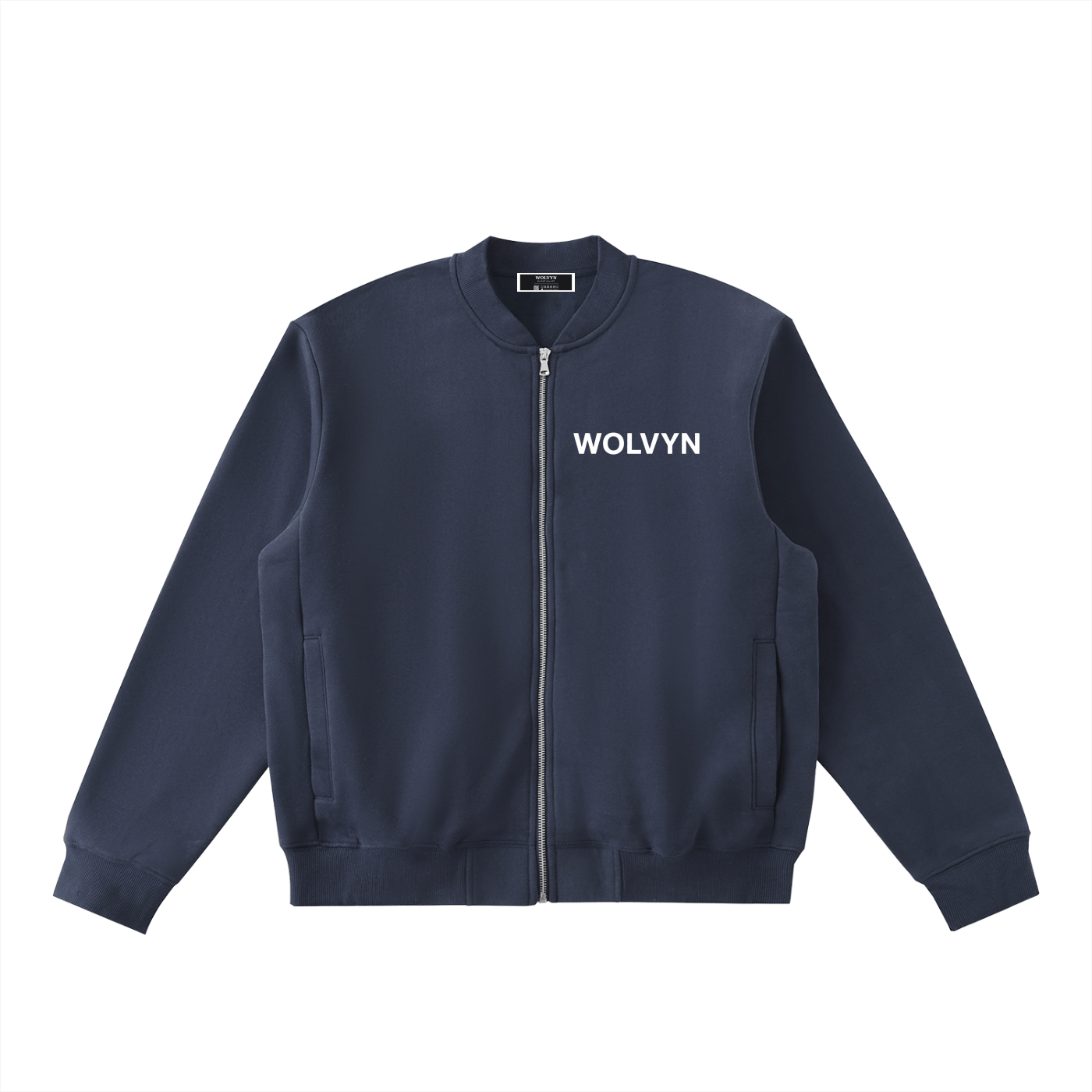 Essential Zip - Up Fleeced Varsity Jacket - Wolvyn Apparel