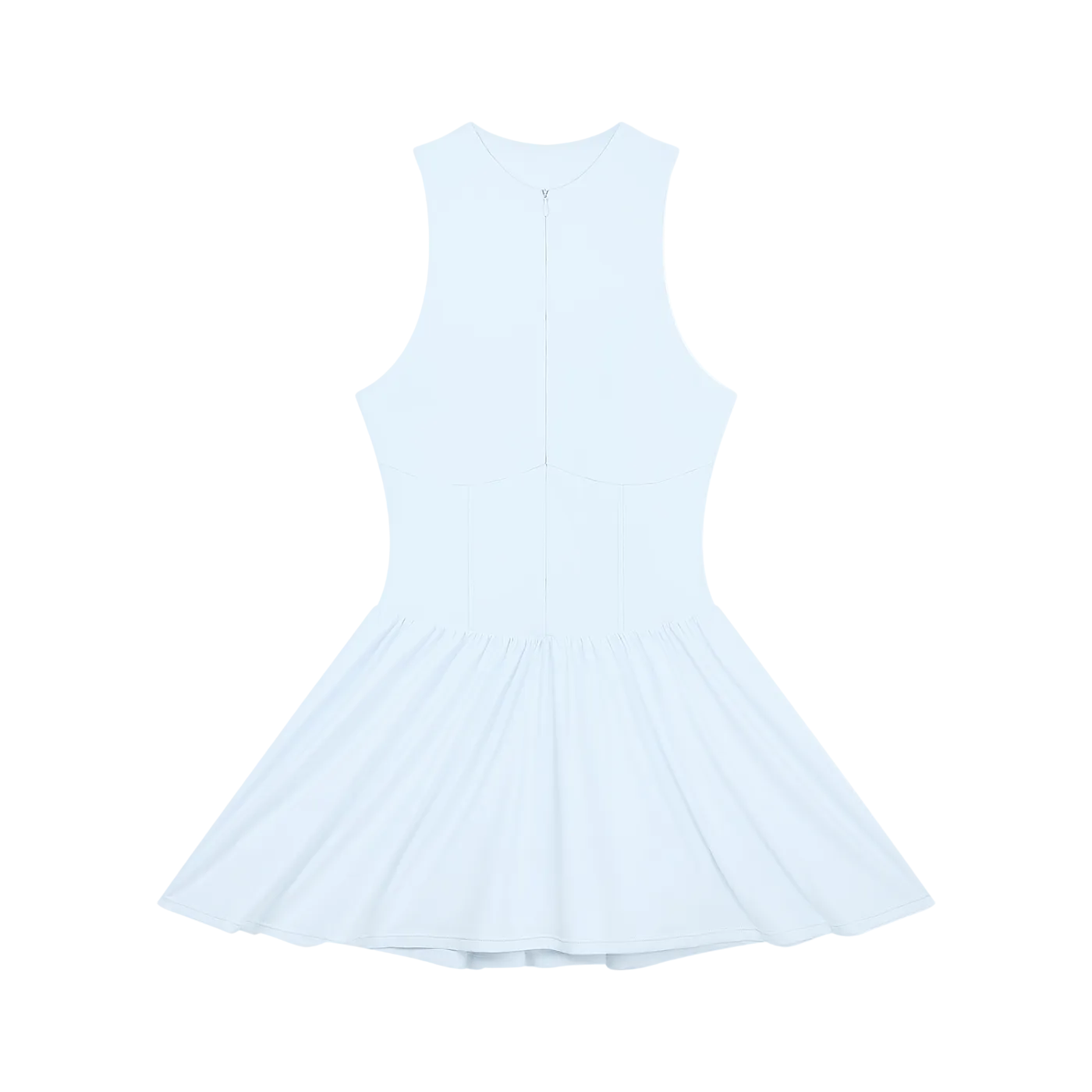 Wolvyn Apparel Women’s Ruched Sleeveless Full-Zip Dress