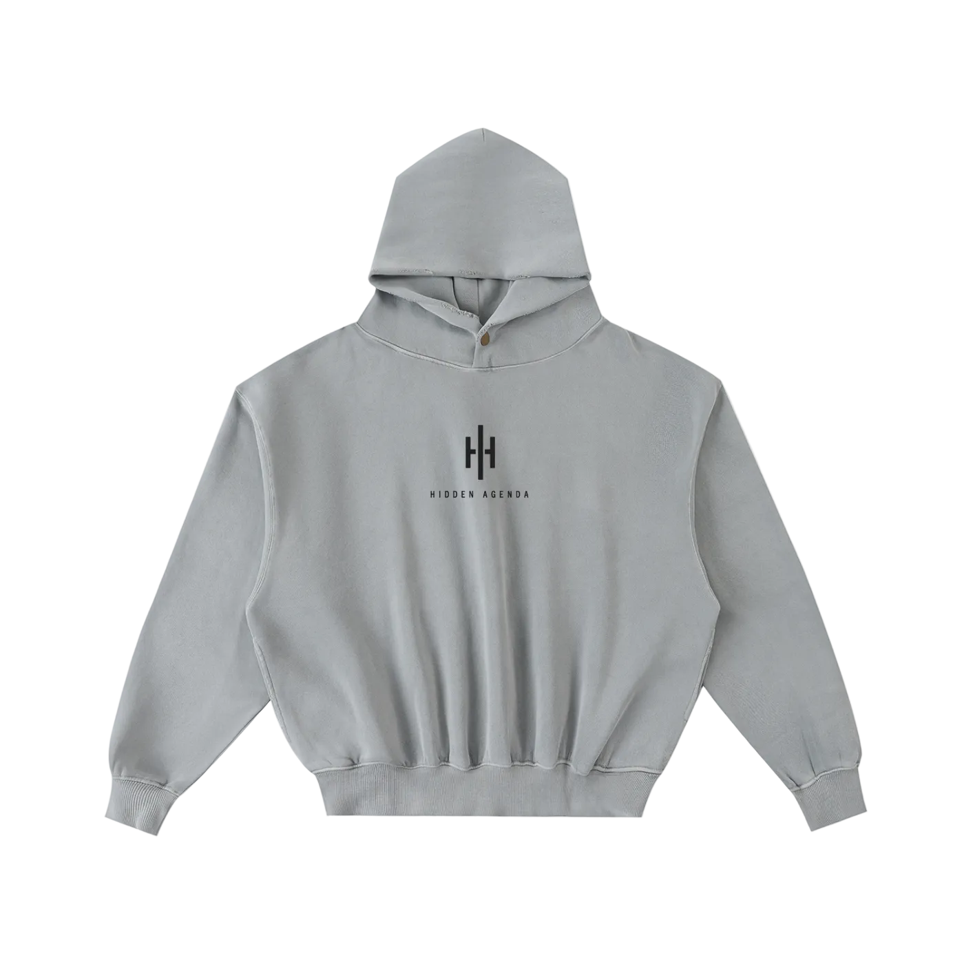Hidden Agenda Frayed Enzyme Washed Fleece Hoodie