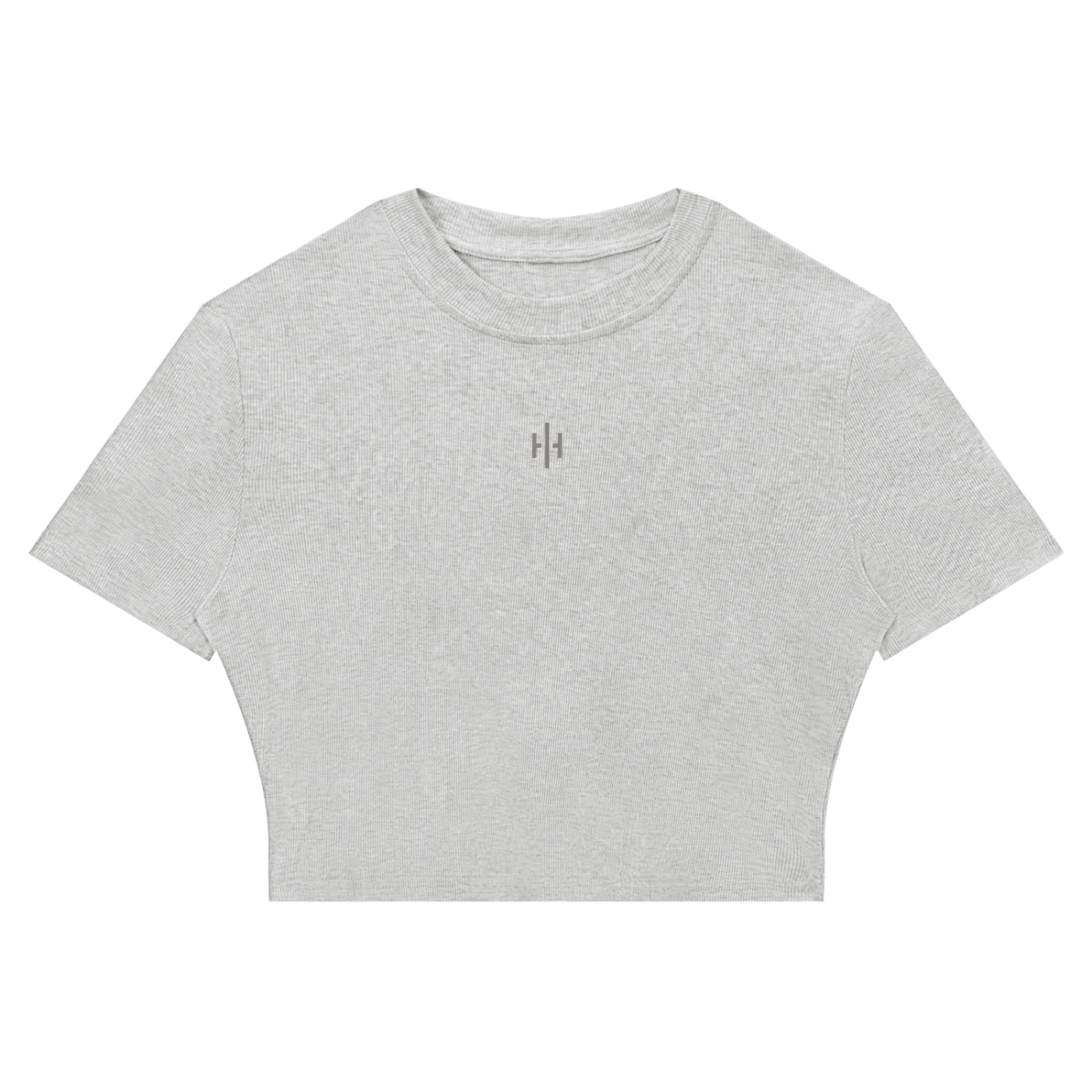 Wolvyn Apparel Women's Slim Ribbed Crop T-Shirt