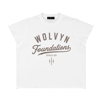 Wolvyn Apparel ‘Foundations Athletic’ Unisex Boxy Raw Edge T-Shirt