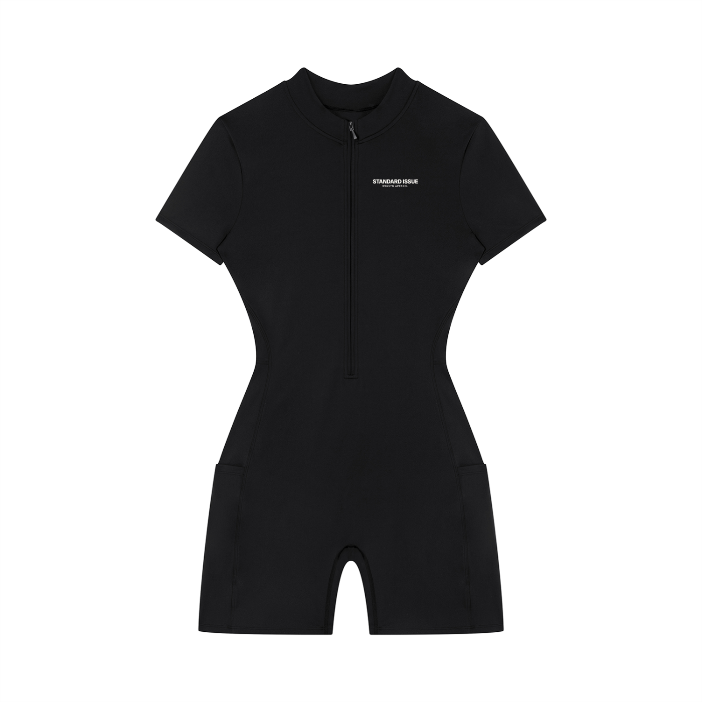 Wolvyn Apparel Women's Quarter-Zip Short Sleeve Romper