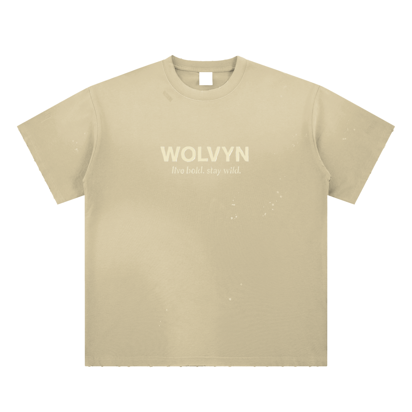 Hand - Frayed Sunfade Paint Splatter T-Shirt - Wolvyn Apparel