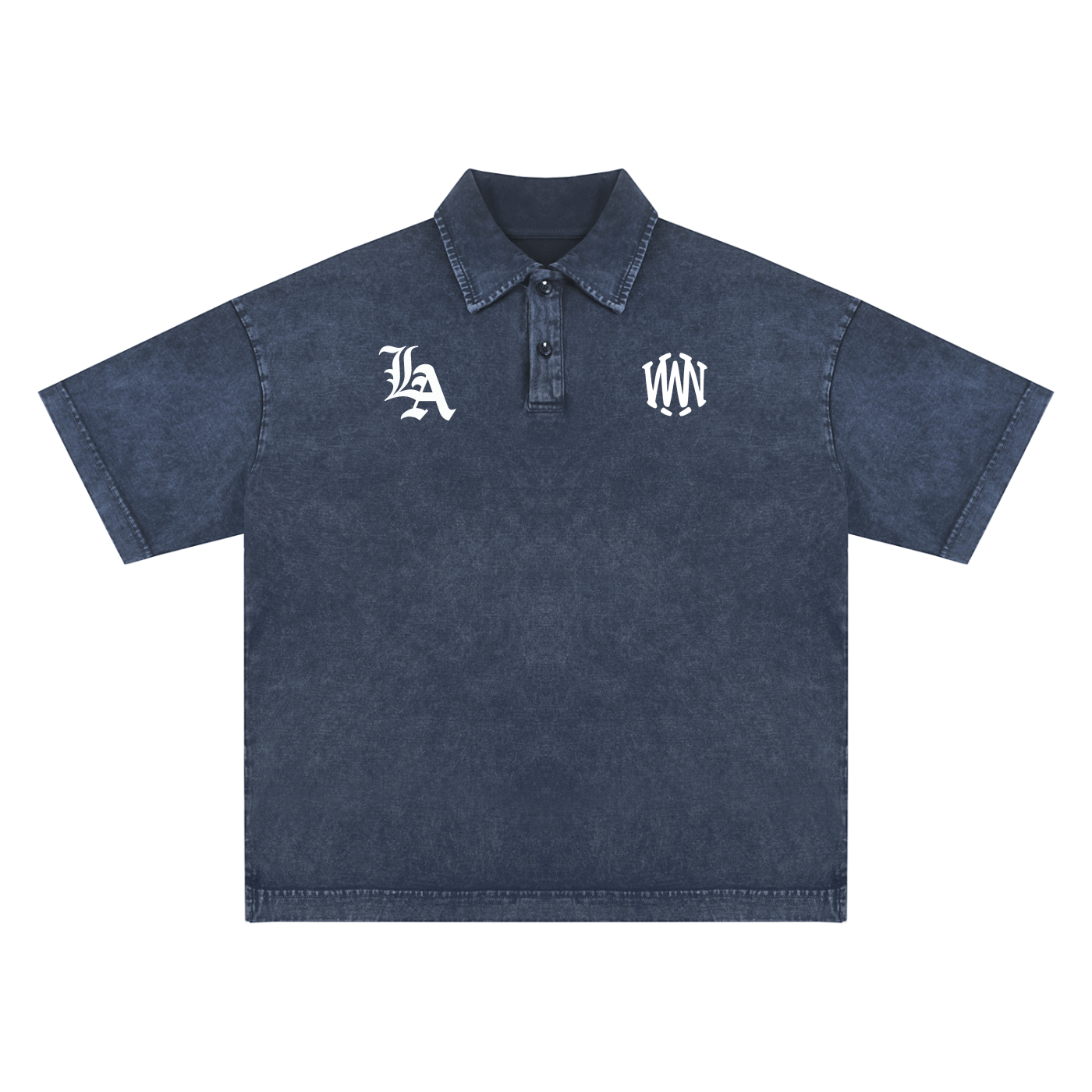 Heavyweight Snow - Washed Polo T-Shirt - Wolvyn Apparel