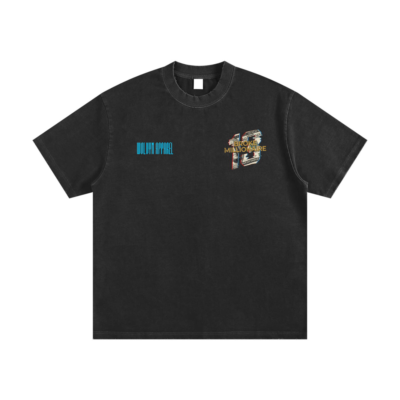 Heavyweight Vintage Washed Frayed T-Shirt - Wolvyn Apparel