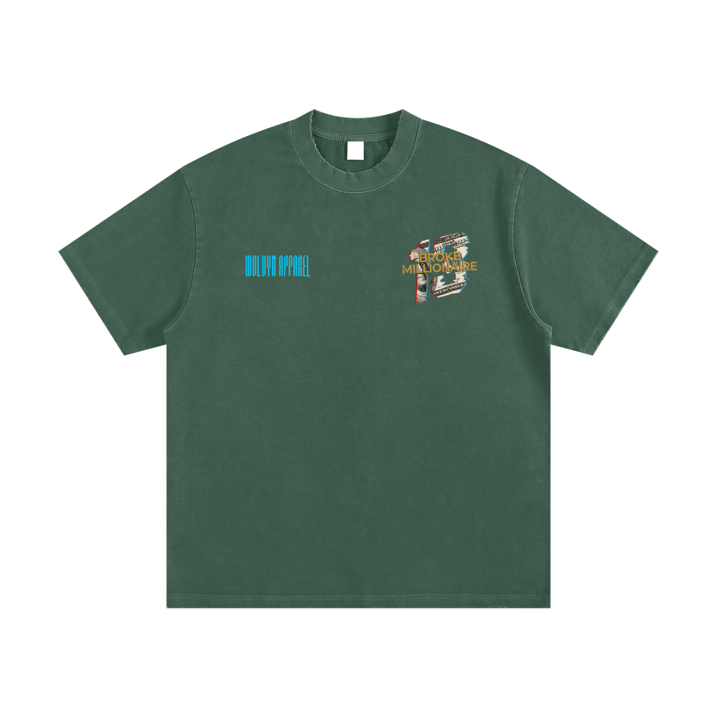 Heavyweight Vintage Washed Frayed T-Shirt - Wolvyn Apparel