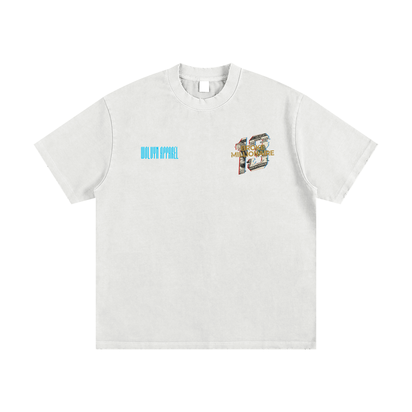 Heavyweight Vintage Washed Frayed T-Shirt - Wolvyn Apparel