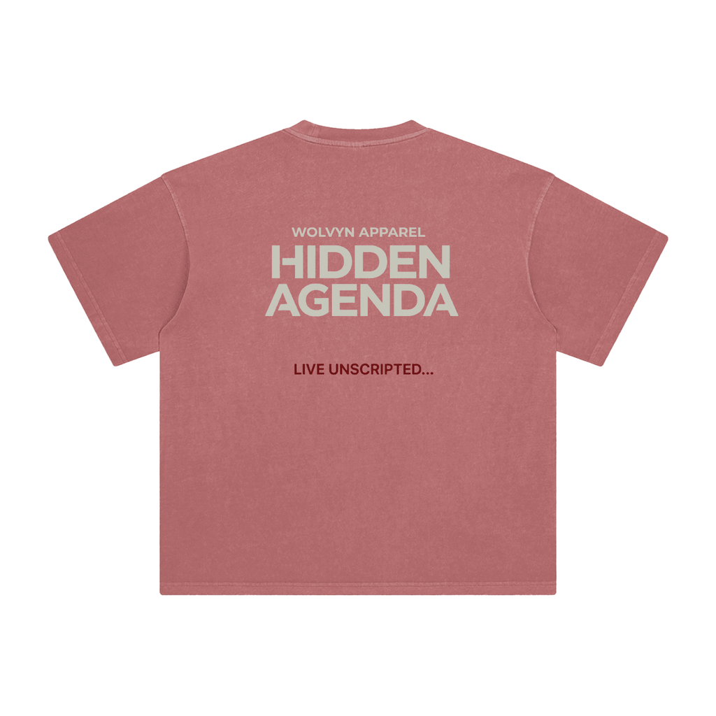 Hidden Agenda by Wolvyn Apparel Enzyme Washed T-Shirt - Wolvyn Apparel