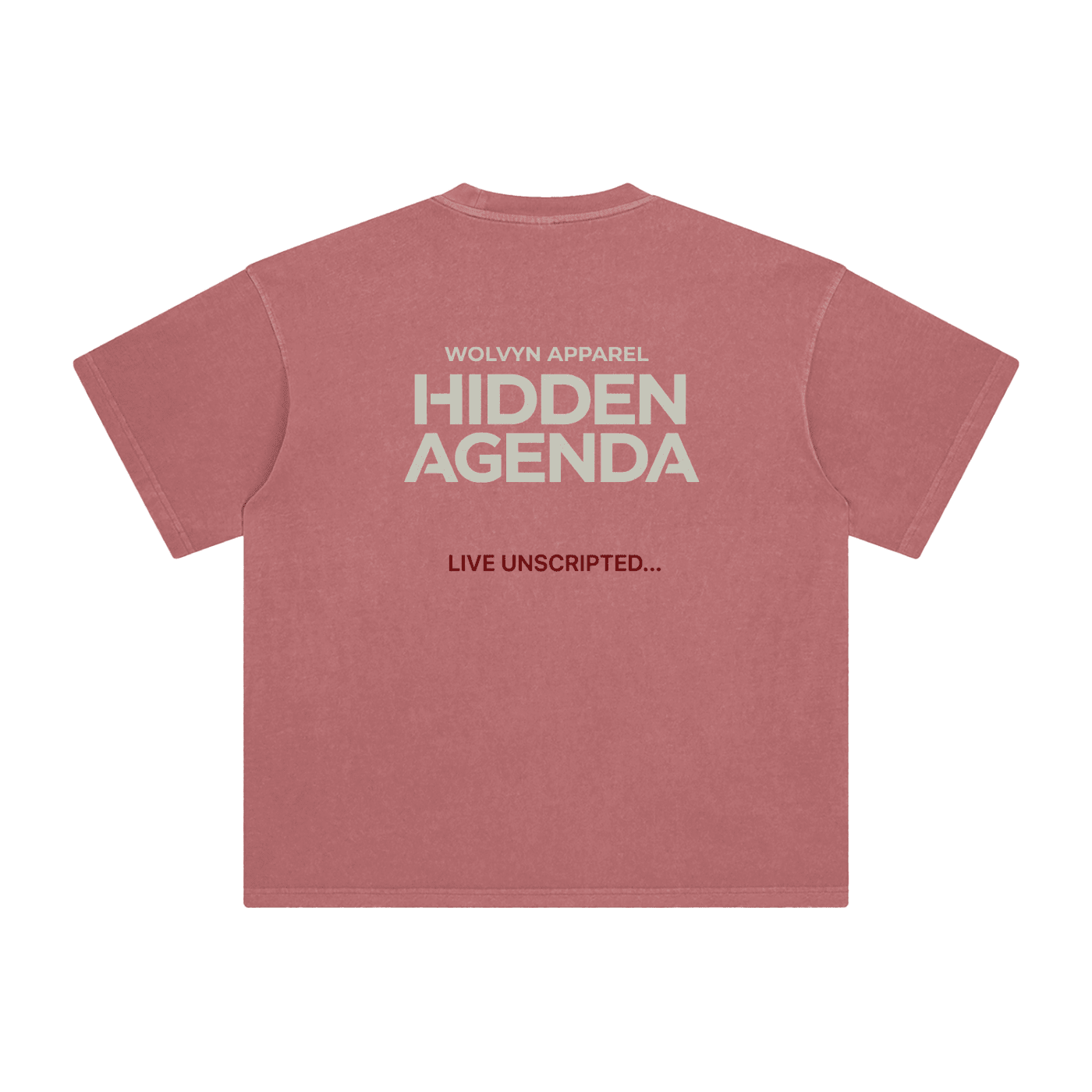 Hidden Agenda by Wolvyn Apparel Enzyme Washed T-Shirt - Wolvyn Apparel