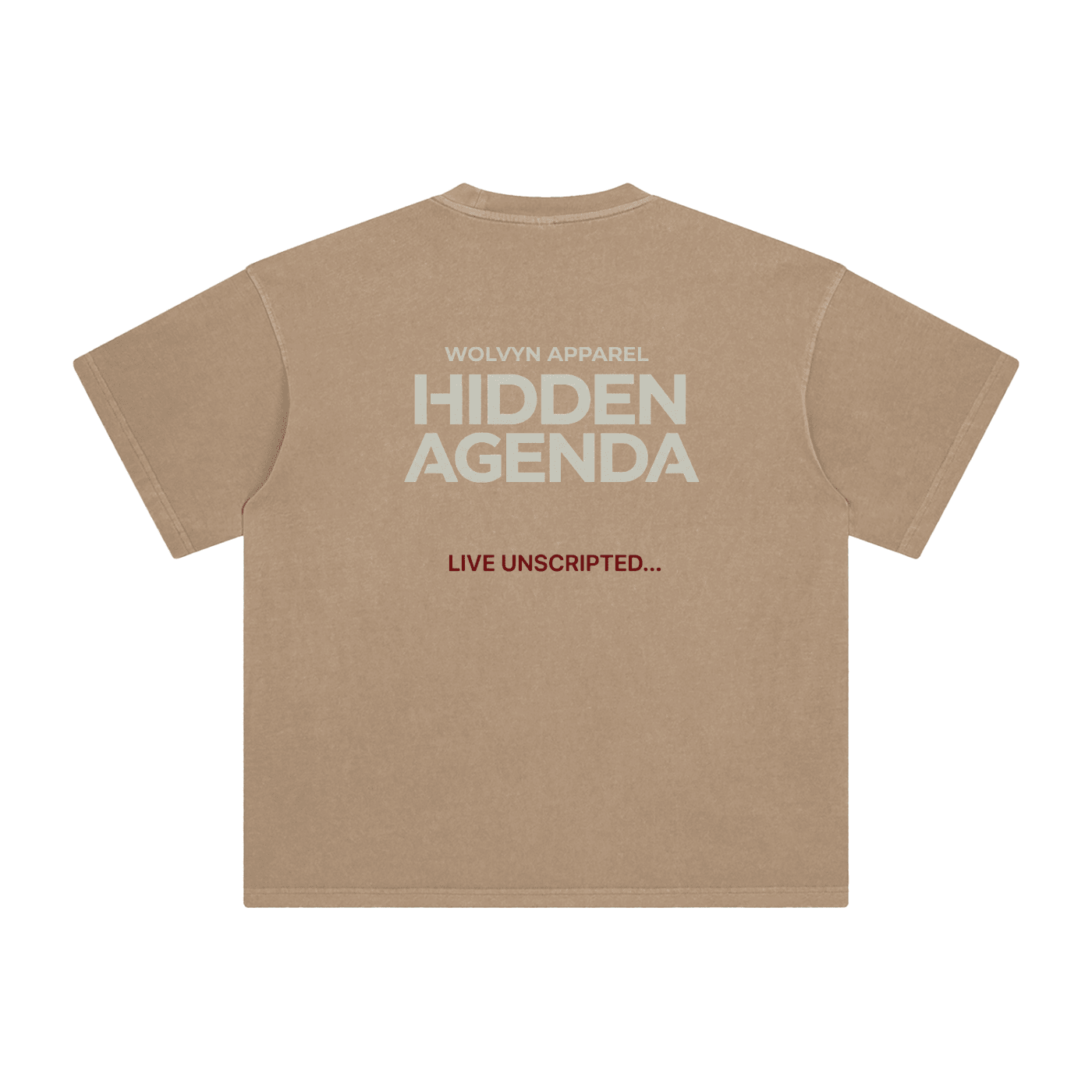 Hidden Agenda by Wolvyn Apparel Enzyme Washed T-Shirt - Wolvyn Apparel