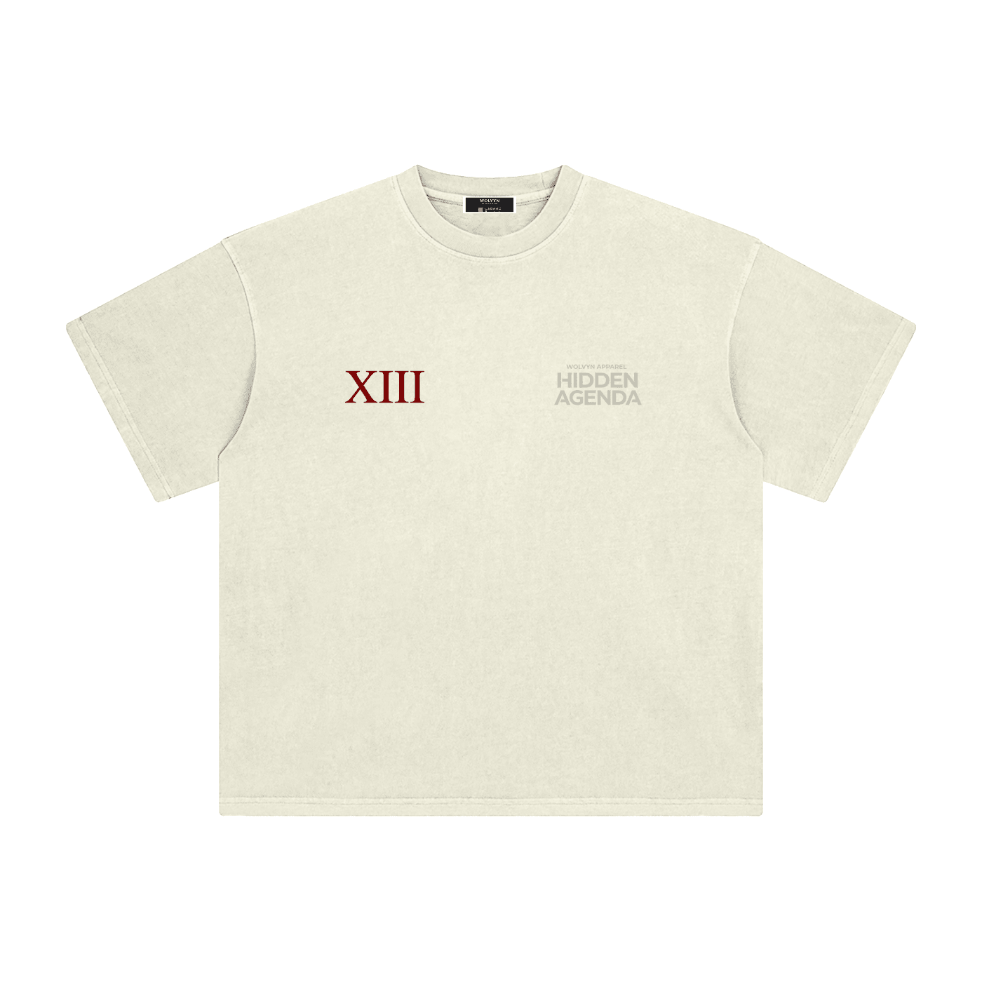 Hidden Agenda by Wolvyn Apparel Enzyme Washed T-Shirt - Wolvyn Apparel