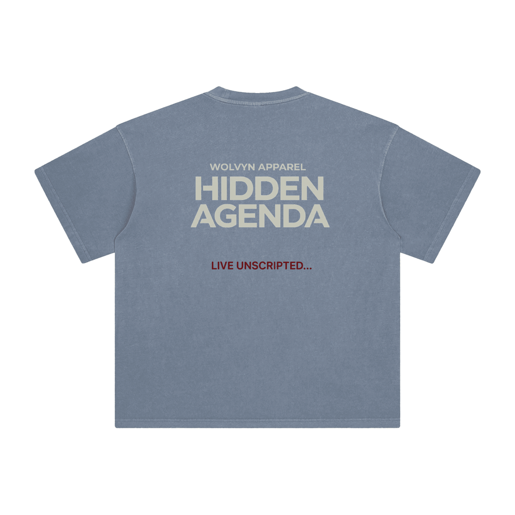 Hidden Agenda by Wolvyn Apparel Enzyme Washed T-Shirt - Wolvyn Apparel