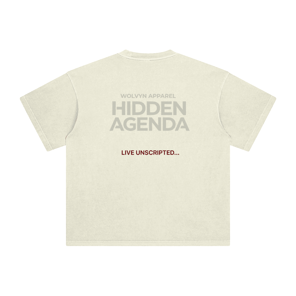 Hidden Agenda by Wolvyn Apparel Enzyme Washed T-Shirt - Wolvyn Apparel
