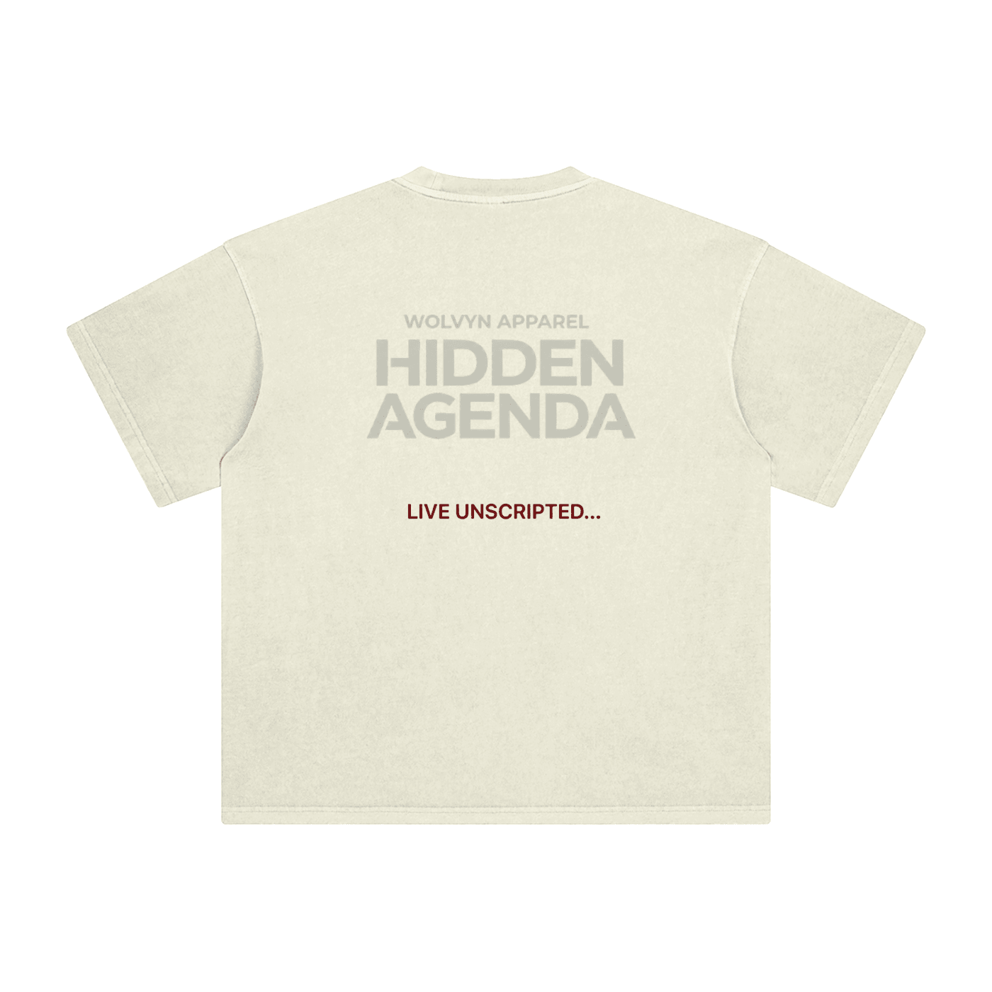 Hidden Agenda by Wolvyn Apparel Enzyme Washed T-Shirt - Wolvyn Apparel