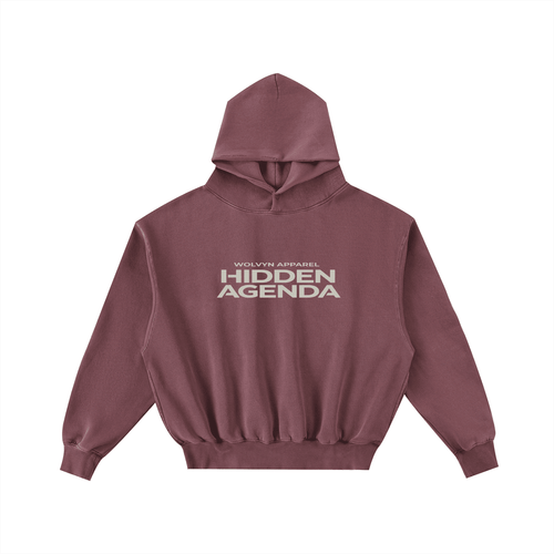 Hidden Agenda by Wolvyn Apparel Frayed Enzyme Washed Fleece Hoodie - Wolvyn Apparel