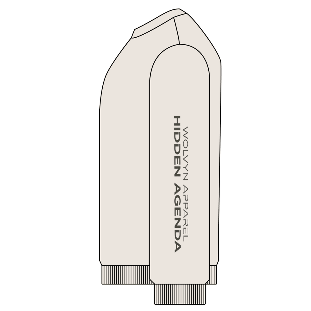 Hidden Agenda by Wolvyn Apparel "Redacted" Snow Washed Oversized Sweatshirt - Wolvyn Apparel