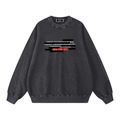 Hidden Agenda by Wolvyn Apparel "Redacted" Snow Washed Oversized Sweatshirt - Wolvyn Apparel