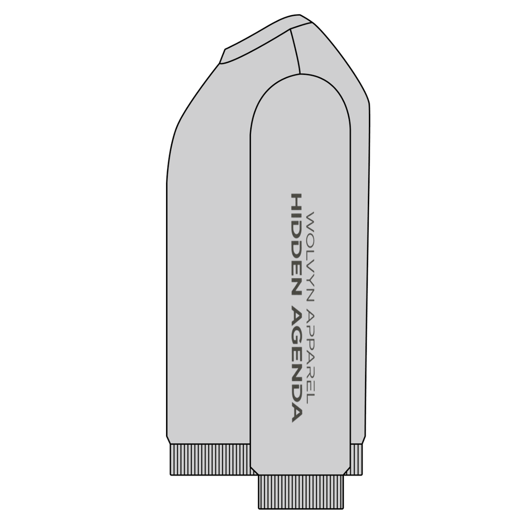 Hidden Agenda by Wolvyn Apparel "Redacted" Snow Washed Oversized Sweatshirt - Wolvyn Apparel