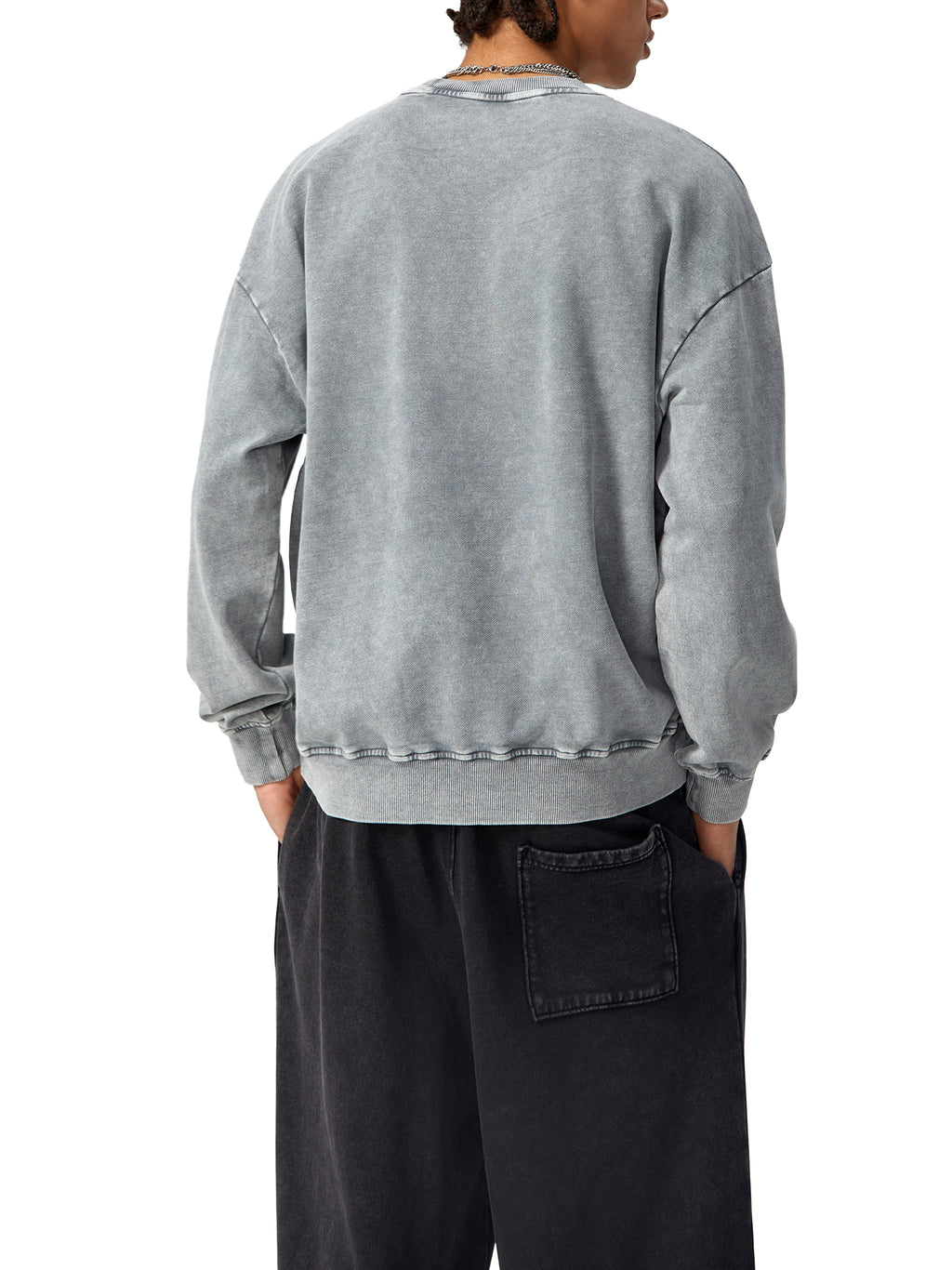 Hidden Agenda by Wolvyn Apparel "Redacted" Snow Washed Oversized Sweatshirt - Wolvyn Apparel