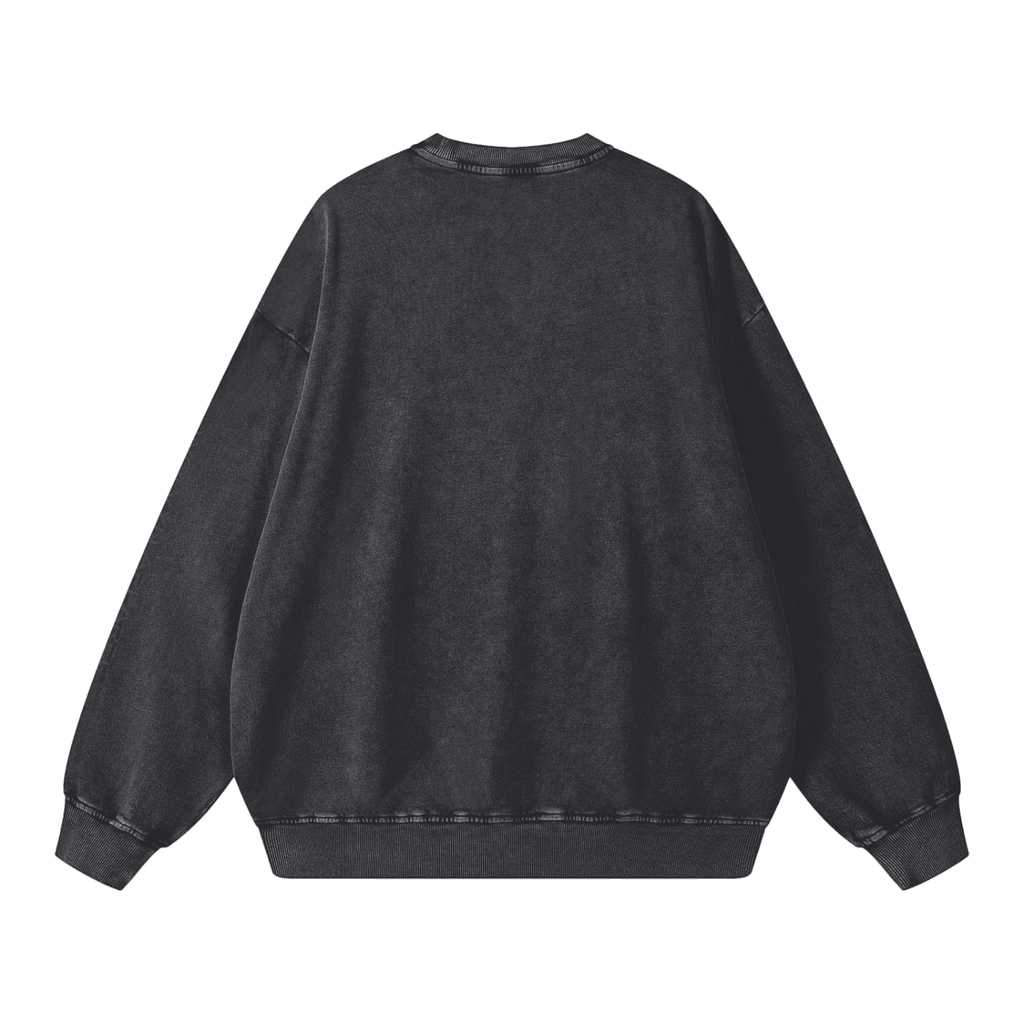 Hidden Agenda by Wolvyn Apparel "Redacted" Snow Washed Oversized Sweatshirt - Wolvyn Apparel