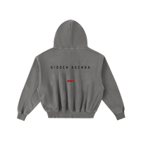 Hidden Agenda Frayed Enzyme Washed Fleece Hoodie - Wolvyn Apparel
