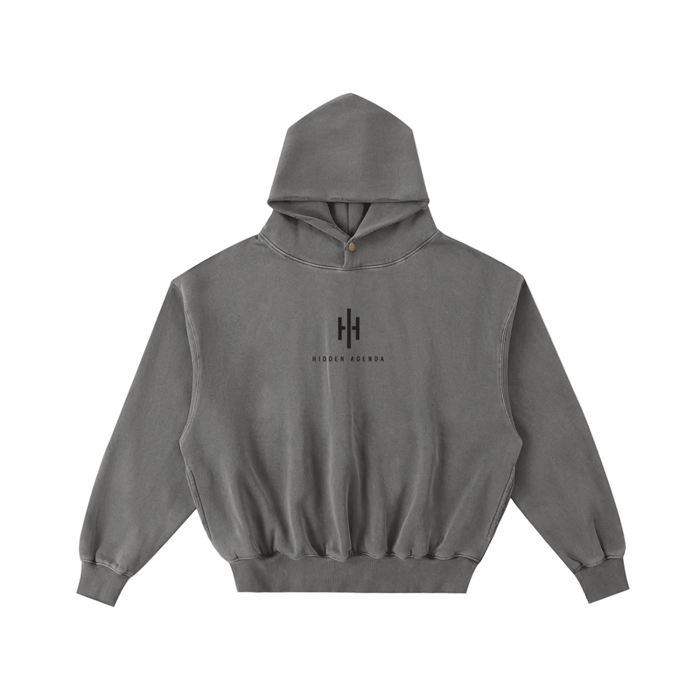 Hidden Agenda Frayed Enzyme Washed Fleece Hoodie - Wolvyn Apparel
