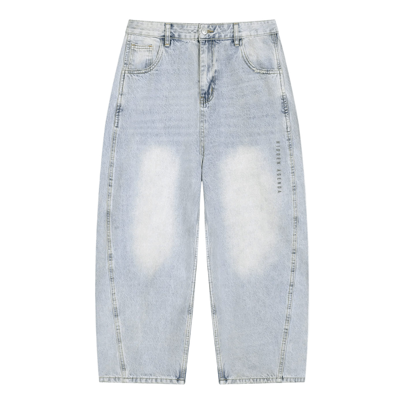 Hidden Agenda Men's Vintage Wash Sunfade Barrel Leg Jeans - Wolvyn Apparel