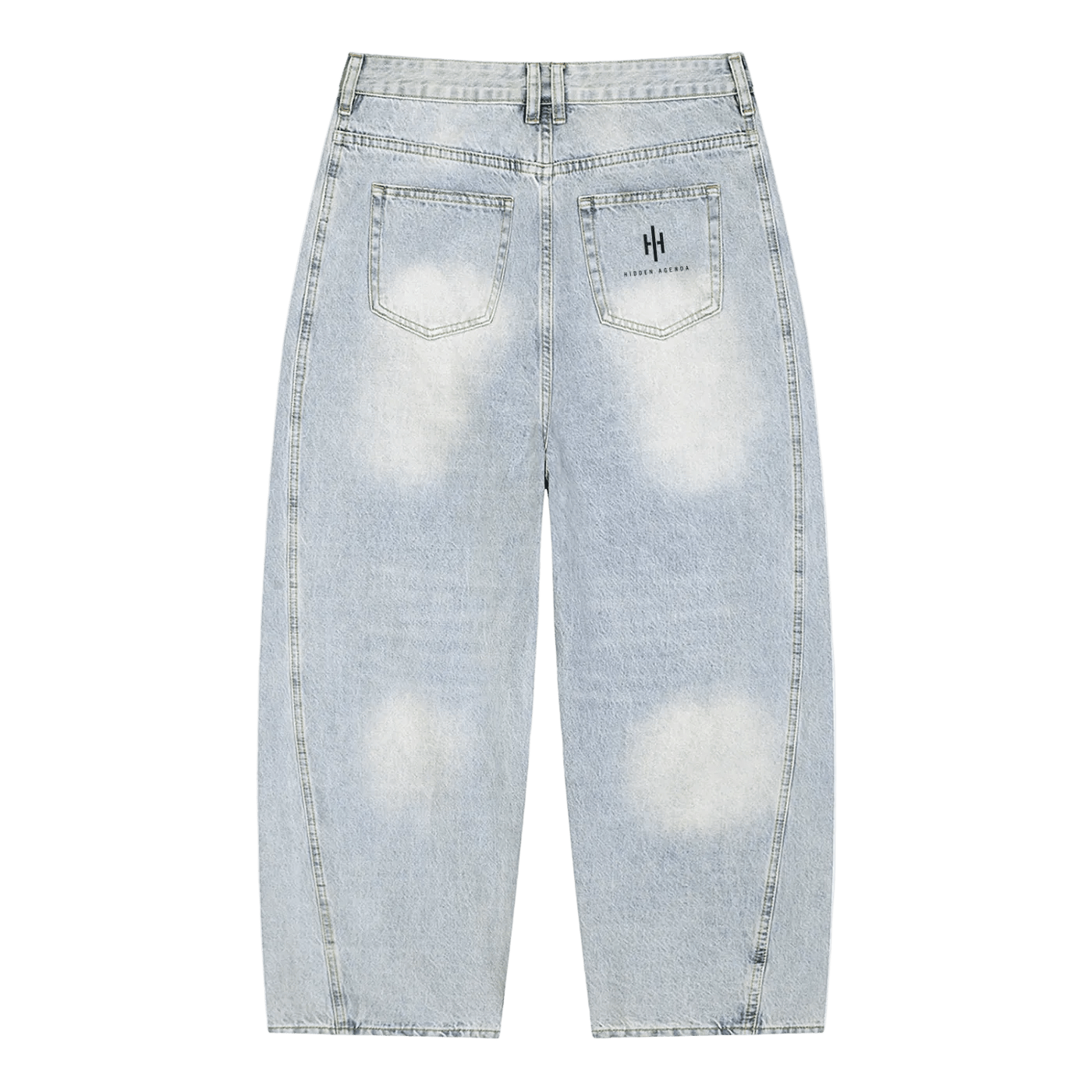 Hidden Agenda Men's Vintage Wash Sunfade Barrel Leg Jeans - Wolvyn Apparel