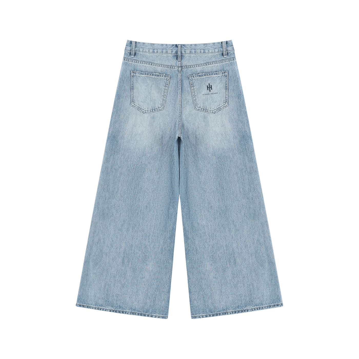 Hidden Agenda Women's Vintage Wash Distressed Wide Leg Jeans - Wolvyn Apparel