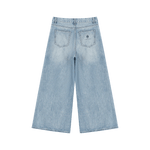 Hidden Agenda Women's Vintage Wash Distressed Wide Leg Jeans - Wolvyn Apparel